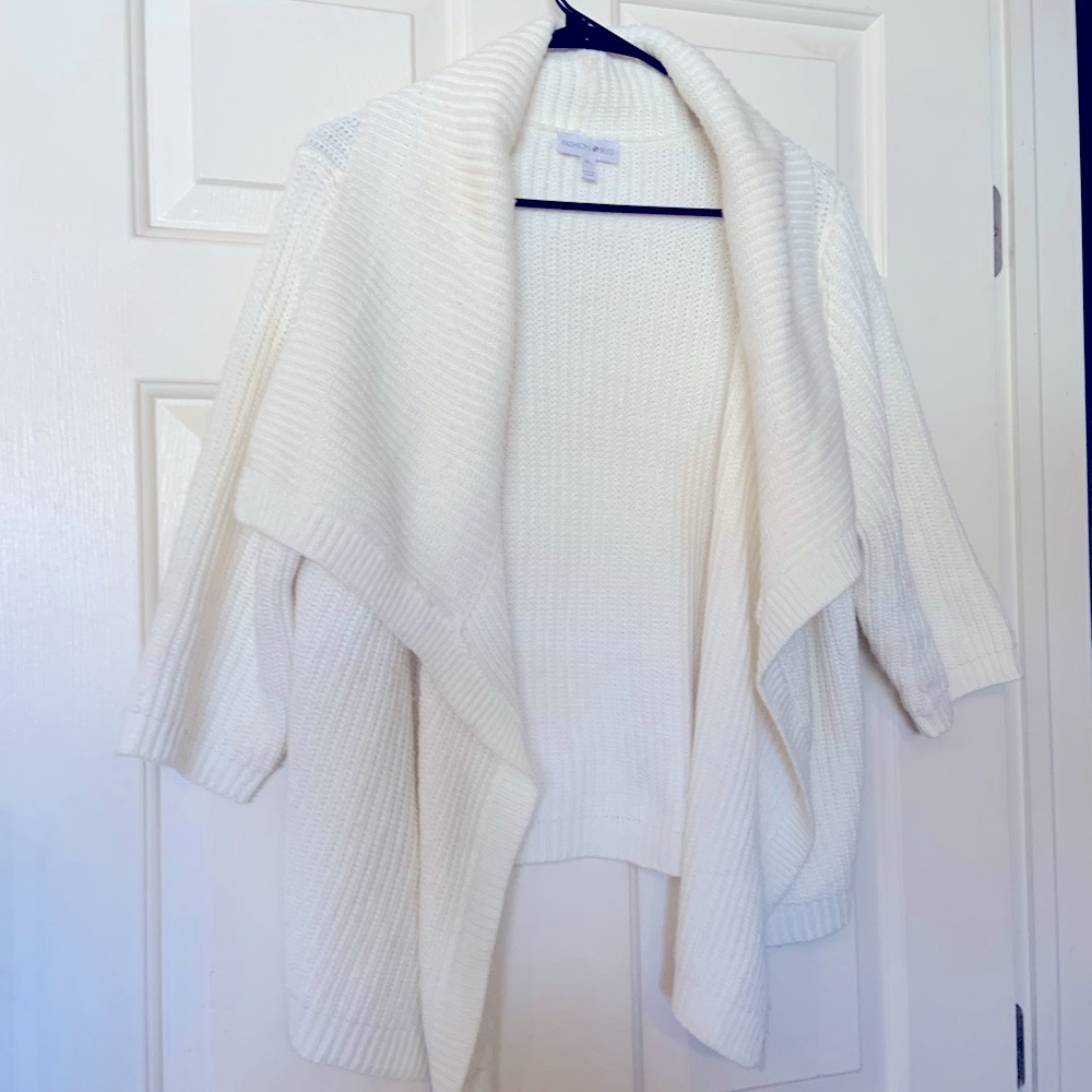 Y2K, Fashion Bug Women's 3/4 sleeve plush Cream Sweater